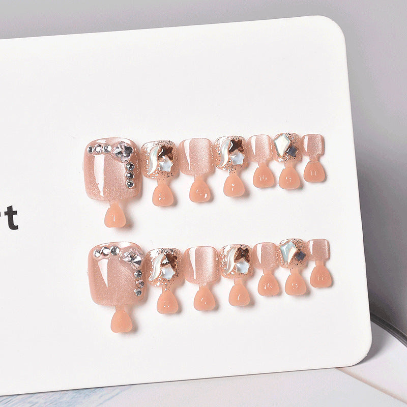 Decorative Press-On Pedicure Nail Set Kalsten