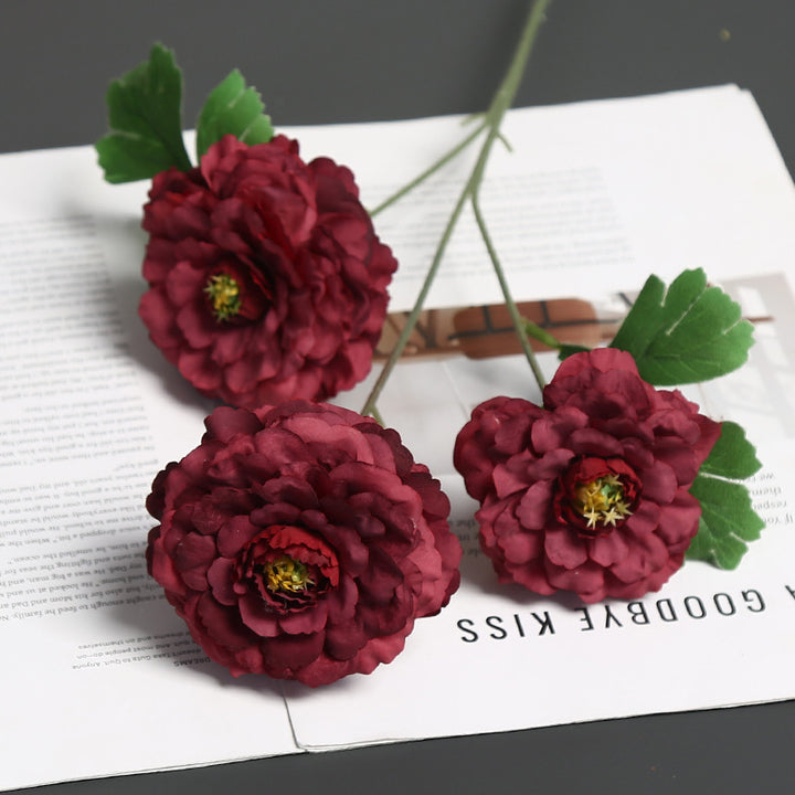 Elegant Peony Floral Stem for Home Decor Display