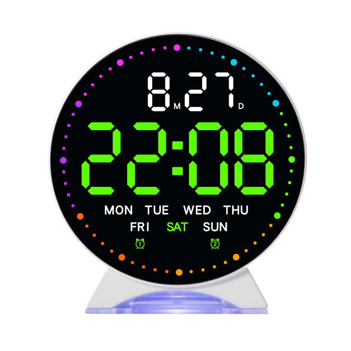 Digital alarm clock with large LED display and multifunctional display Kalsten