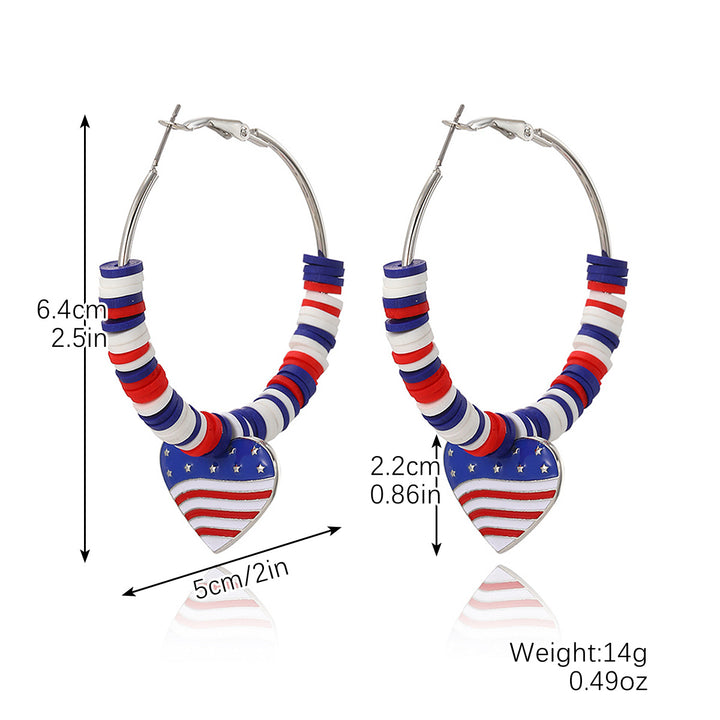 Unisex nan beaded patriotic keychain charm with MAGA letter cubes and enamel star pendant Kalsten