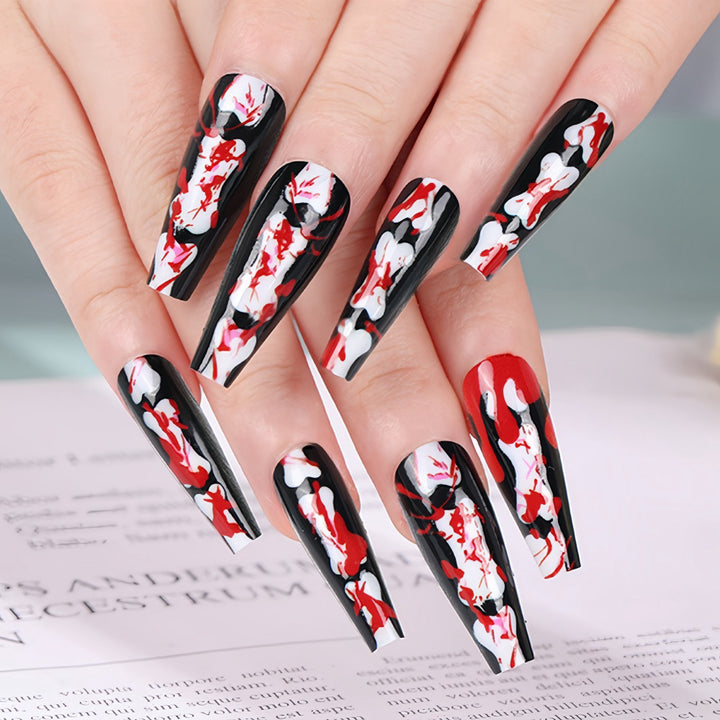 Creative art nails with exciting splatter pattern Kalsten