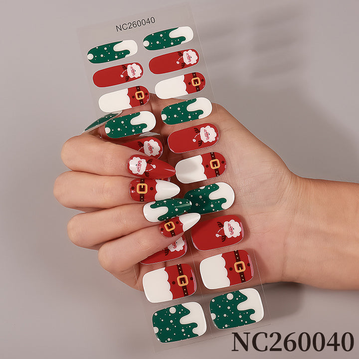 Festive Holiday Nail Art Wraps