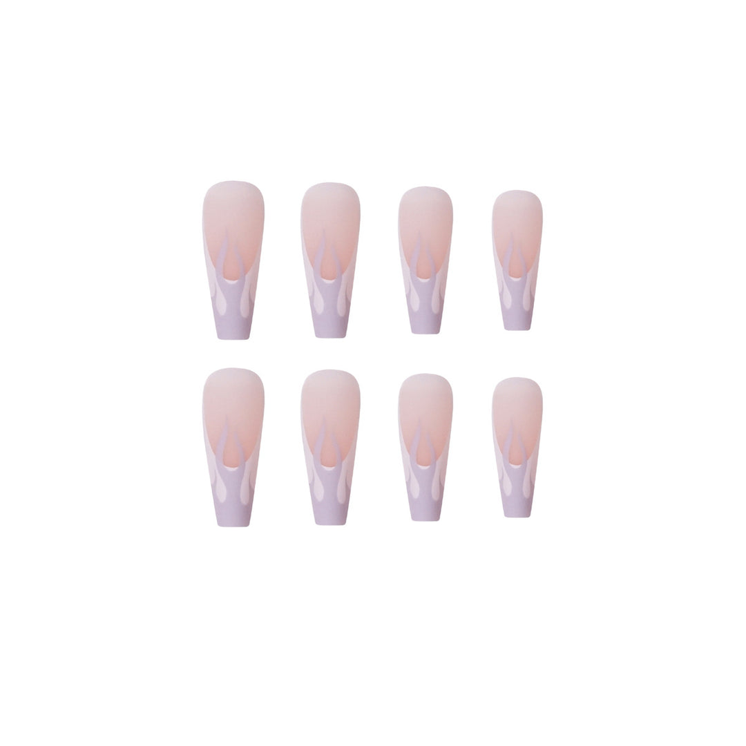 Artistic Nail Extensions in Elegant Flame Design Kalsten