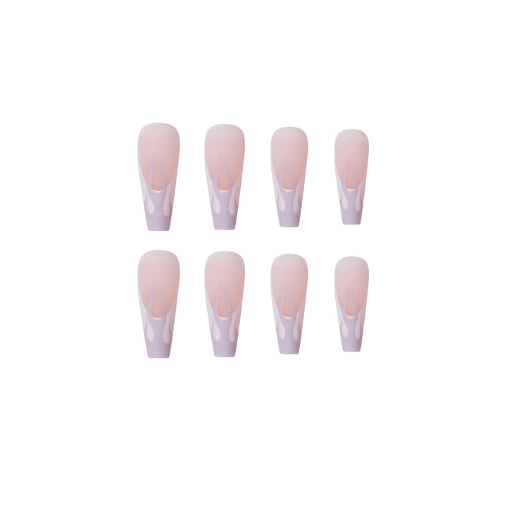 Artistic Nail Extensions in Elegant Flame Design Kalsten