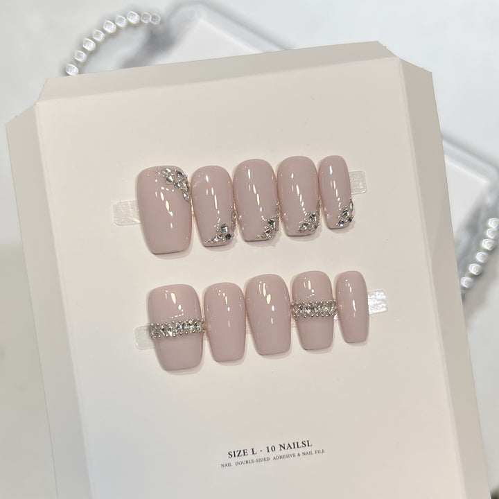 Luxury Rhinestone-Embellished Press-On Nail Set Kalsten