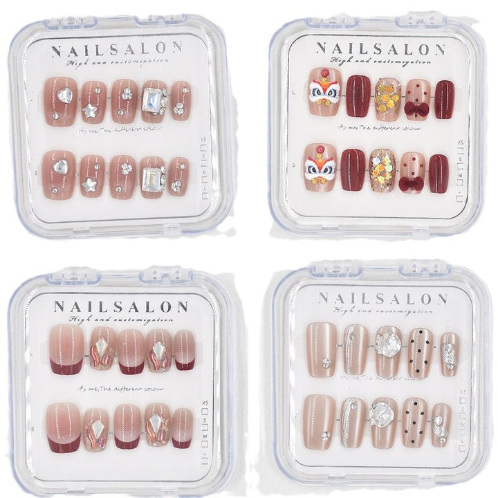 Glamorous Heart-Themed Press-On Nail Set Kalsten