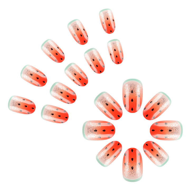 Fun Watermelon-Themed Nail Art Kalsten