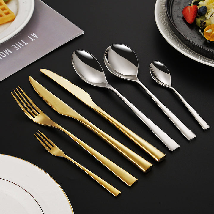 Elegant dessert knife with curved handle Kalsten
