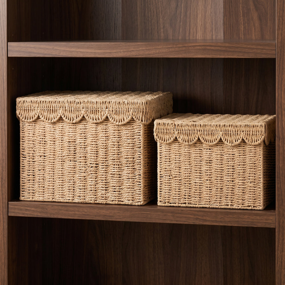 Decorative Woven Storage Chest with Lid Kalsten