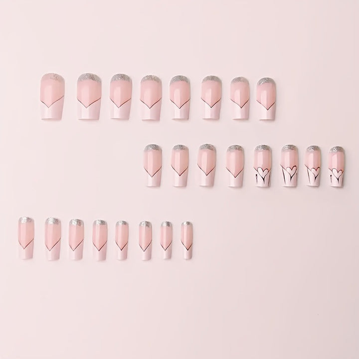 Elegant Heart Design Nail Art