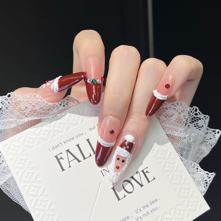 Festive Character-Themed Press-On Nail Art Kalsten