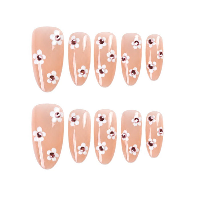 Art nail set with floral 3D details Kalsten