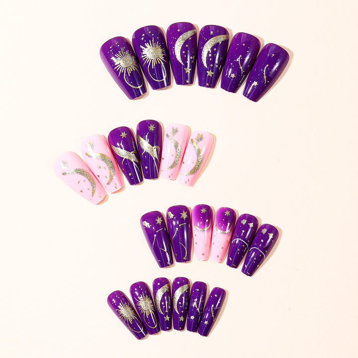 Celestial-Themed Nail Art Design Set Kalsten