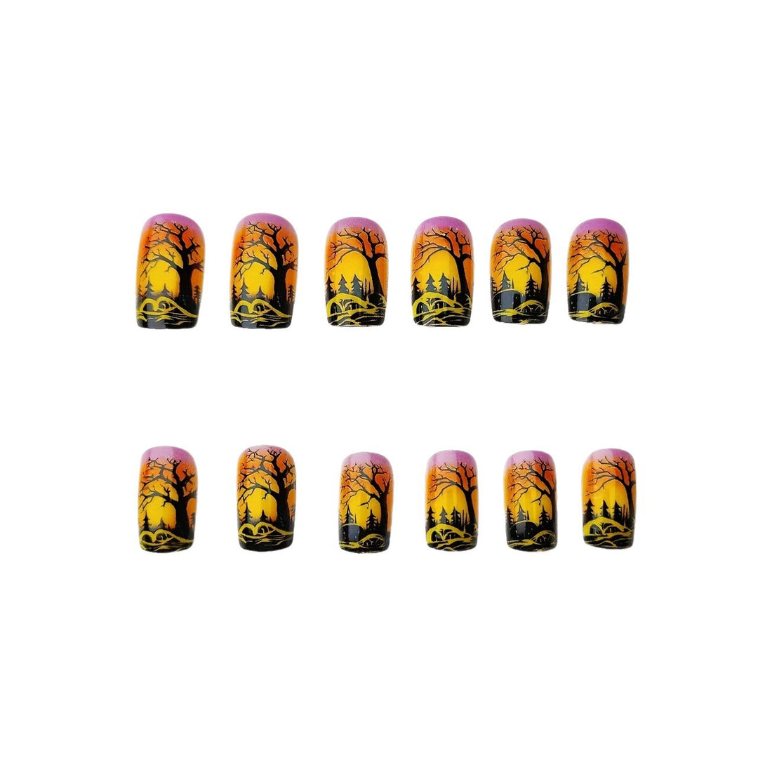 Artificial nails with winter dried flower design Kalsten