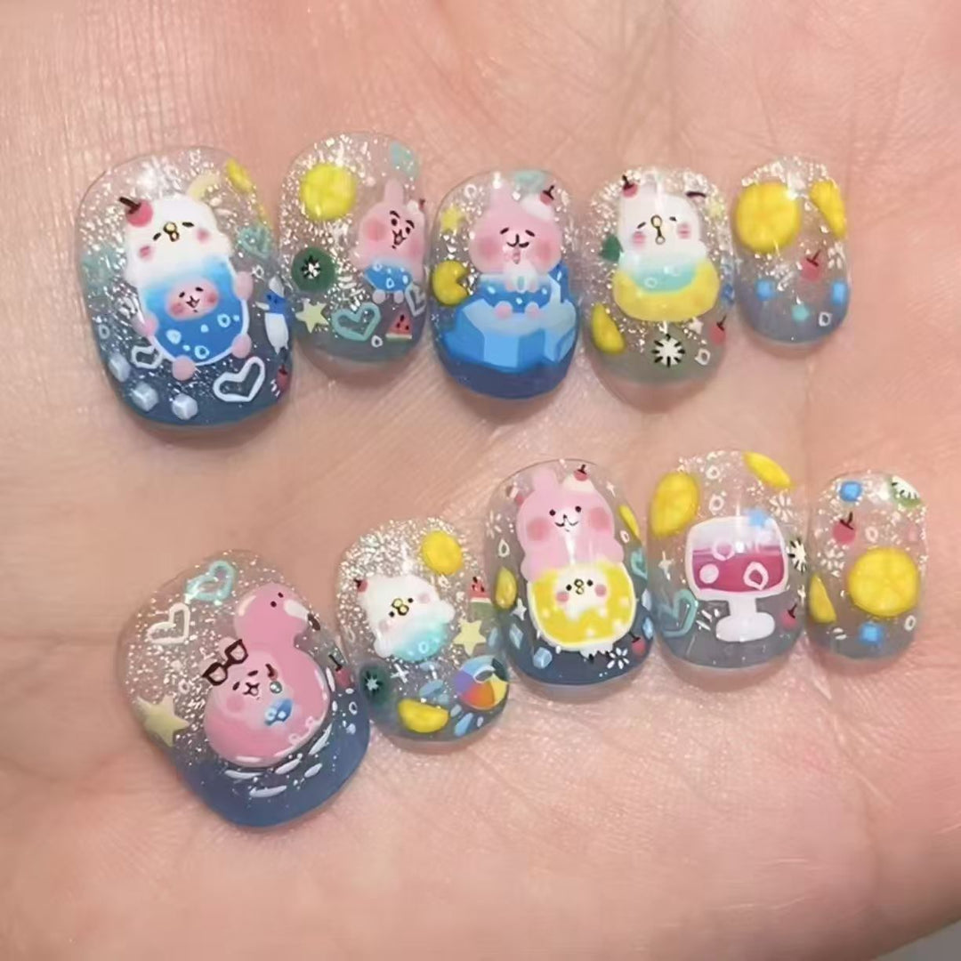 Playful Character-Themed Nail Art Set Kalsten