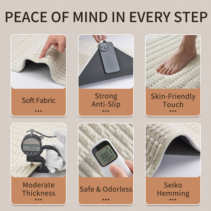 Absorbent Textured Bathroom Mat