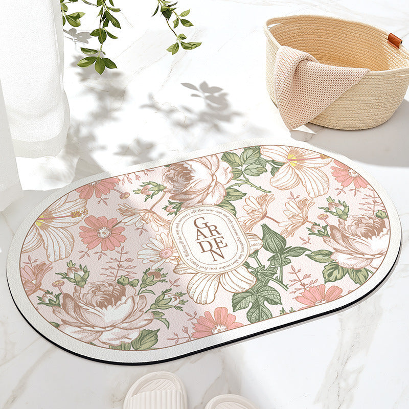 Floral Inspirational Bath Mat
