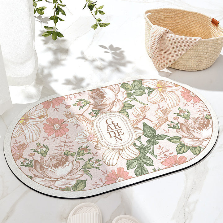Floral Inspirational Bath Mat
