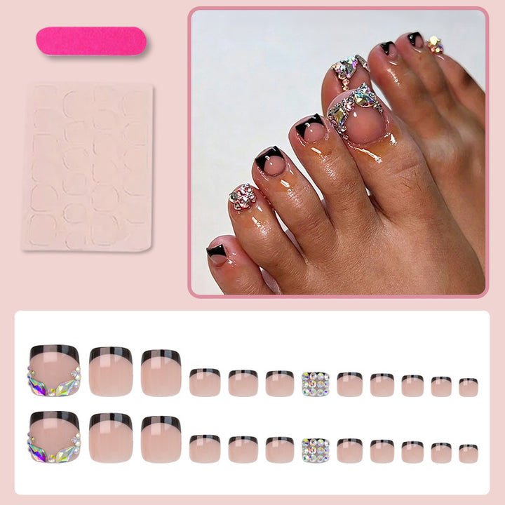 Nail Art Set with glamorous rhinestones and elegant gradients Kalsten