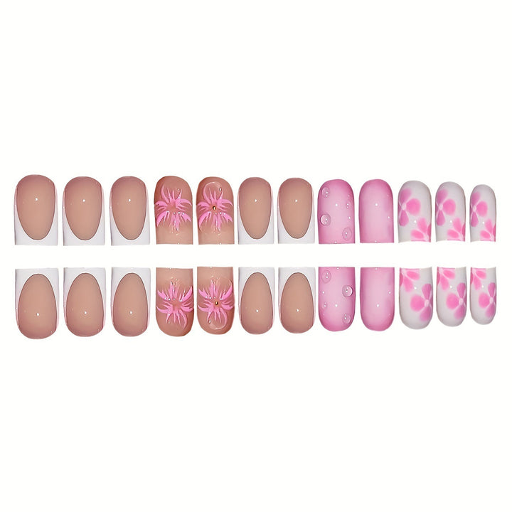 Artistic Floral Nail Art Extensions Kalsten