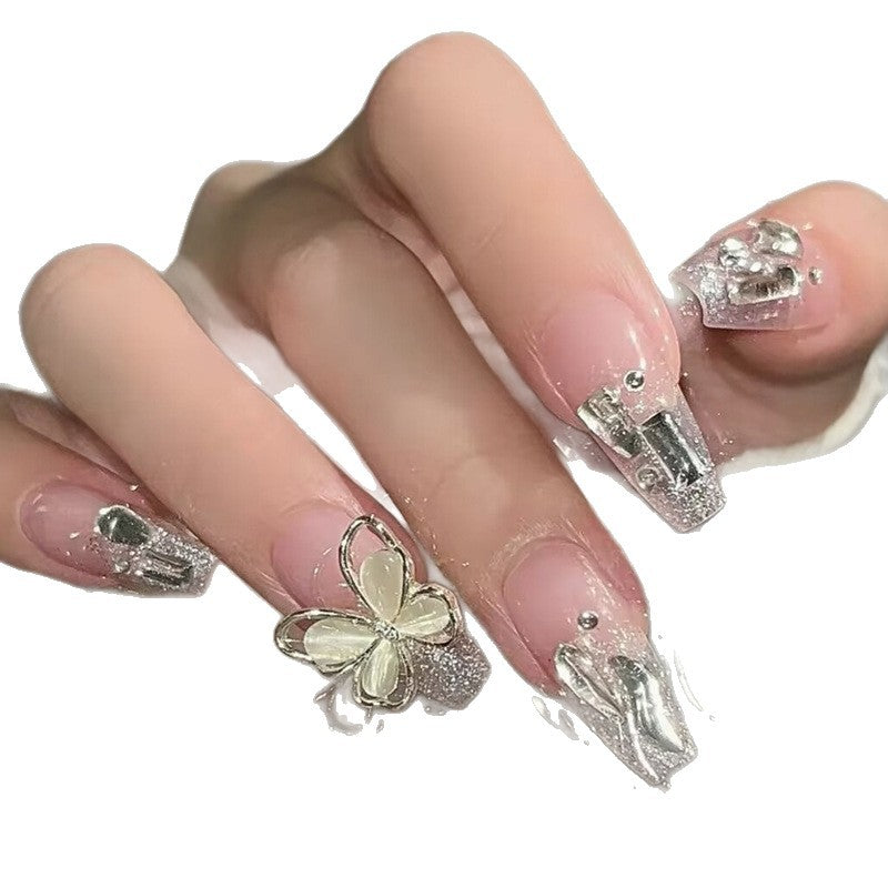 Floral and Butterfly Design Press-On Nails Kalsten