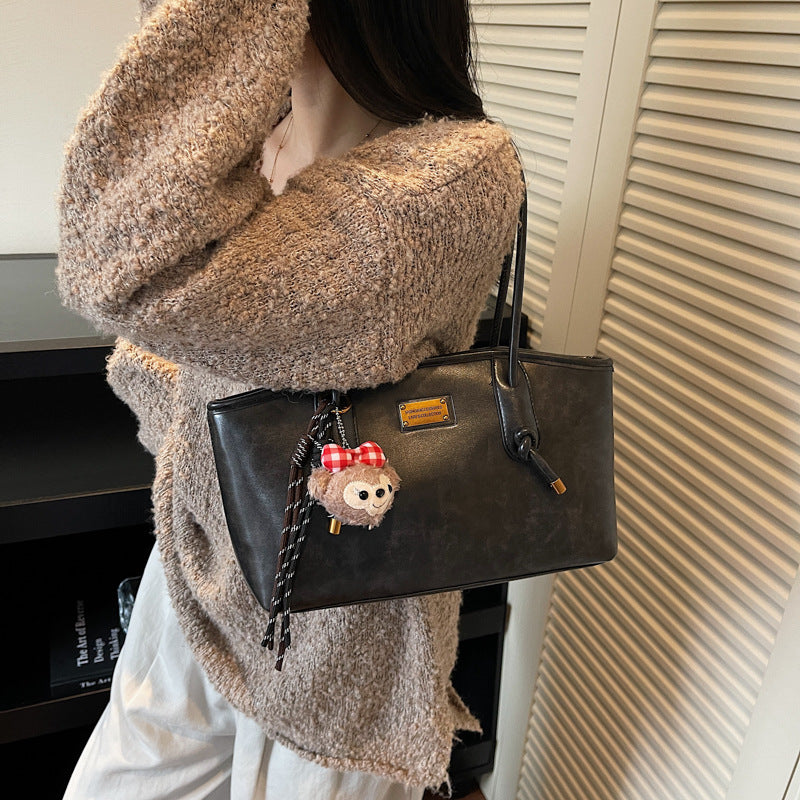 Elegant Structured Leather Tote Kalsten