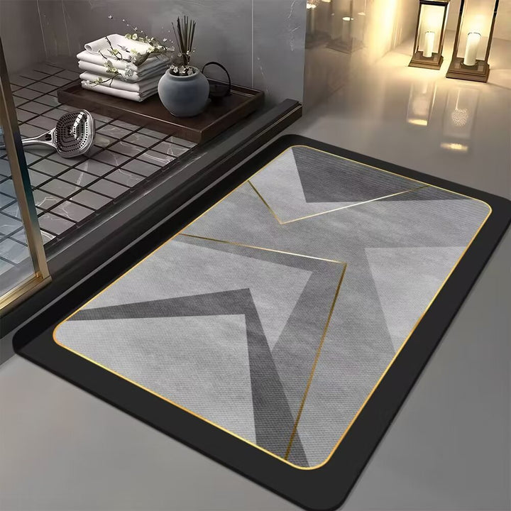 Abstract Geometric Design Bathroom Mat