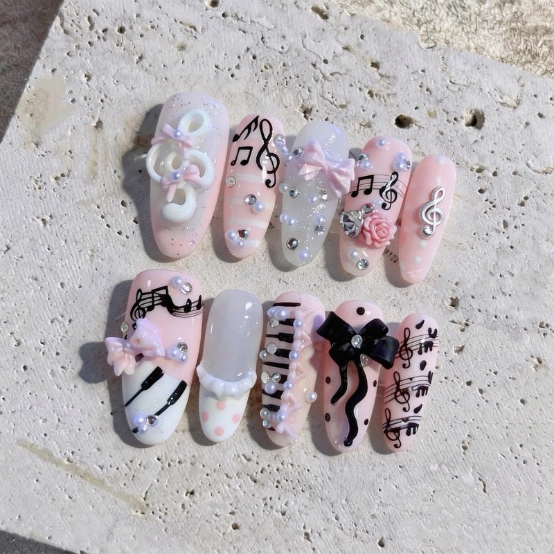 Musical-Themed 3D Nail Art Set