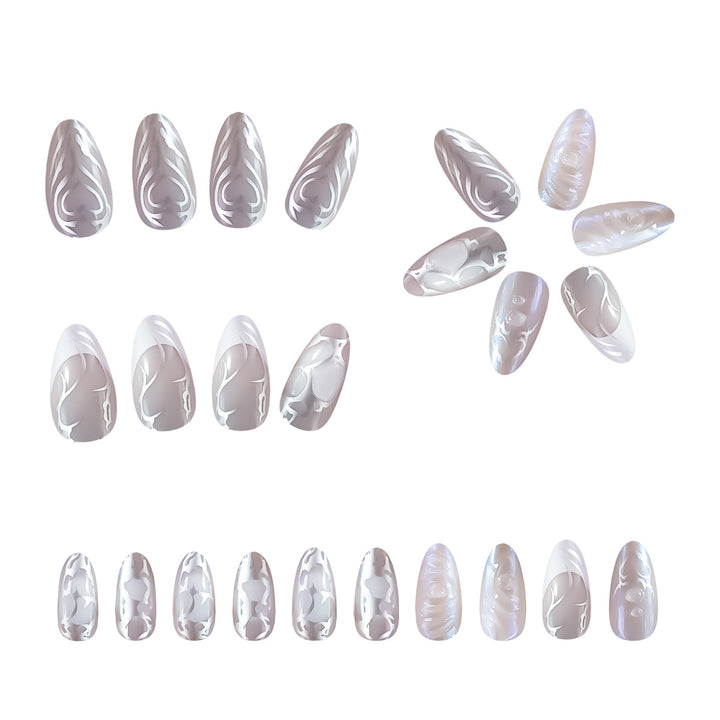 Elegant Stiletto Nail Extensions with Decorative Silver Accents Kalsten