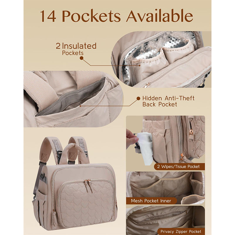 Multifunctional diaper bag with ergonomic shoulder straps Kalsten