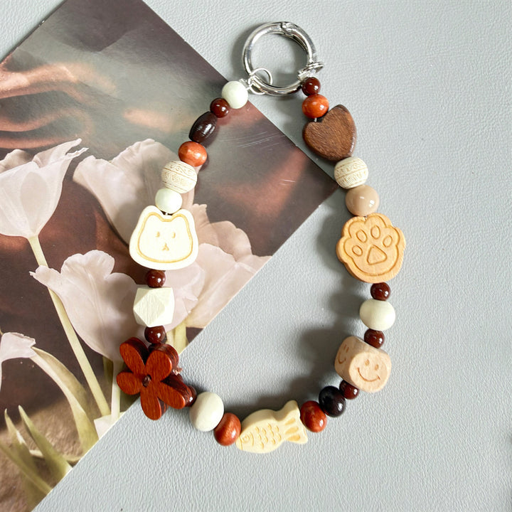 Decorative Wooden Charm Keychain Kalsten