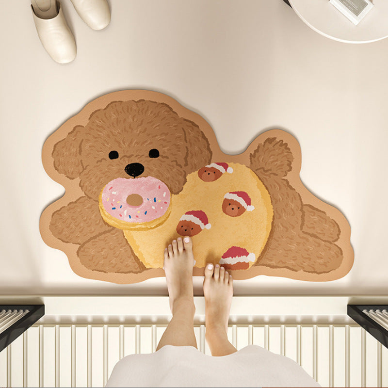 Cute Dog-Shaped Bath Mat