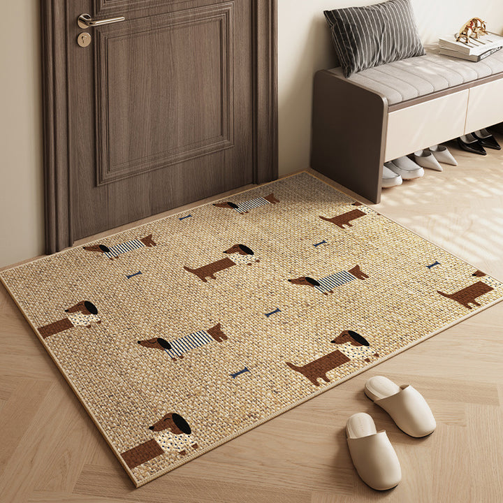 Decorative Dachshund Print Area Mat Kalsten