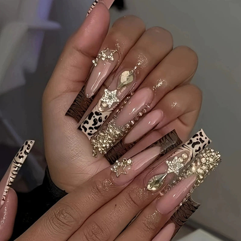 Decorative Long Press-On Nail Extensions Kalsten