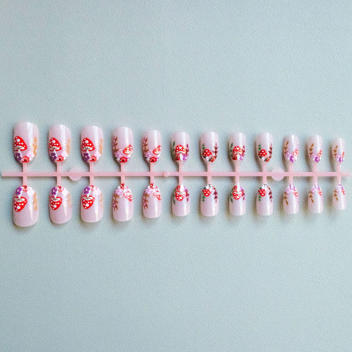 Whimsical Mushroom Nail Art Kit