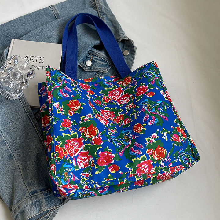 Floral Print Shopping Tote