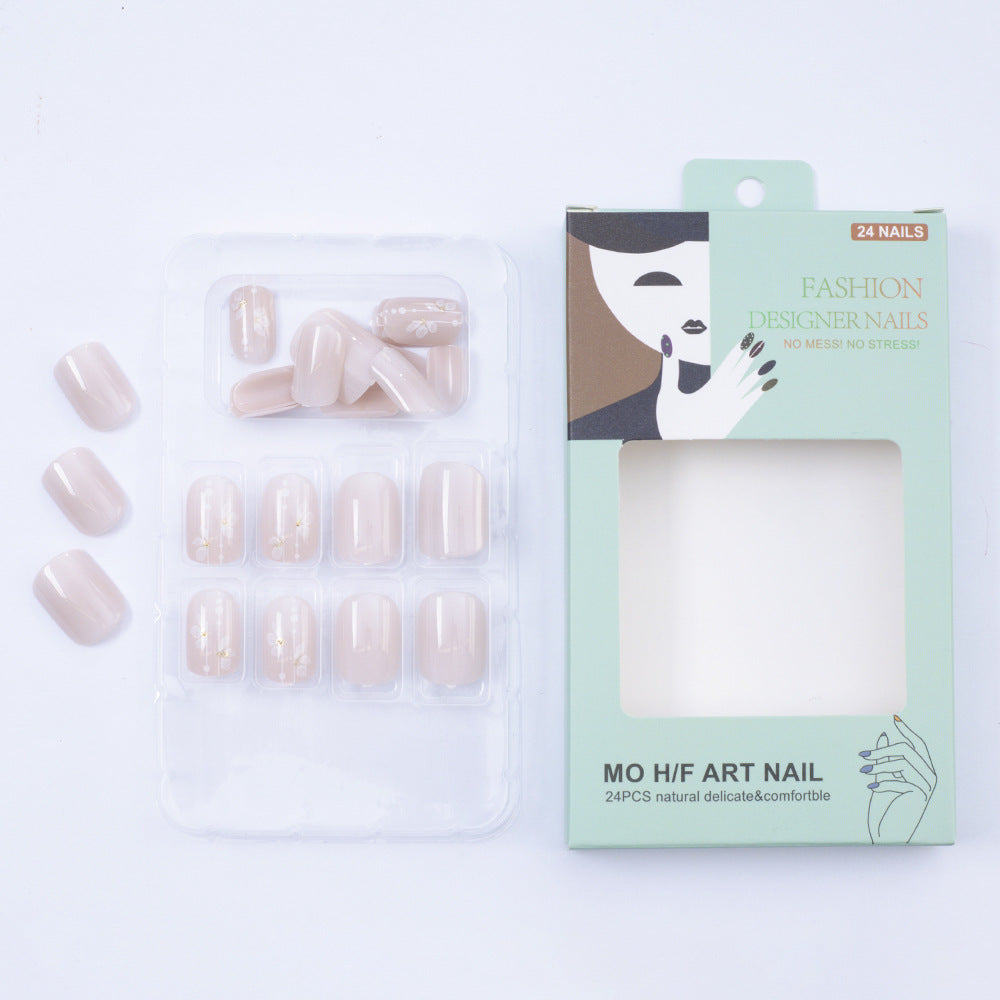 Delicate artificial nails with floral details Kalsten