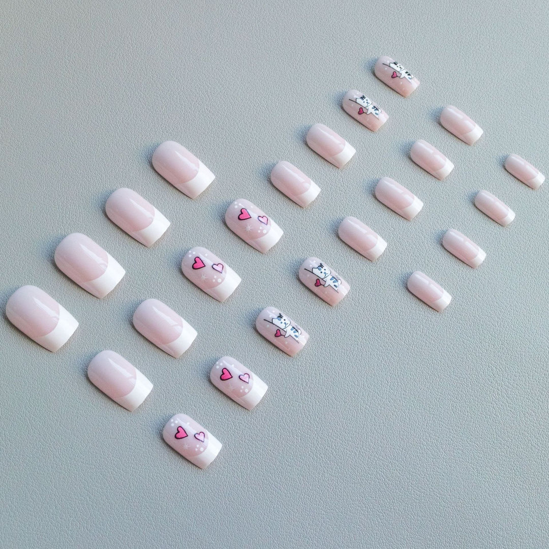 Cute Cat-Themed Nail Art Set