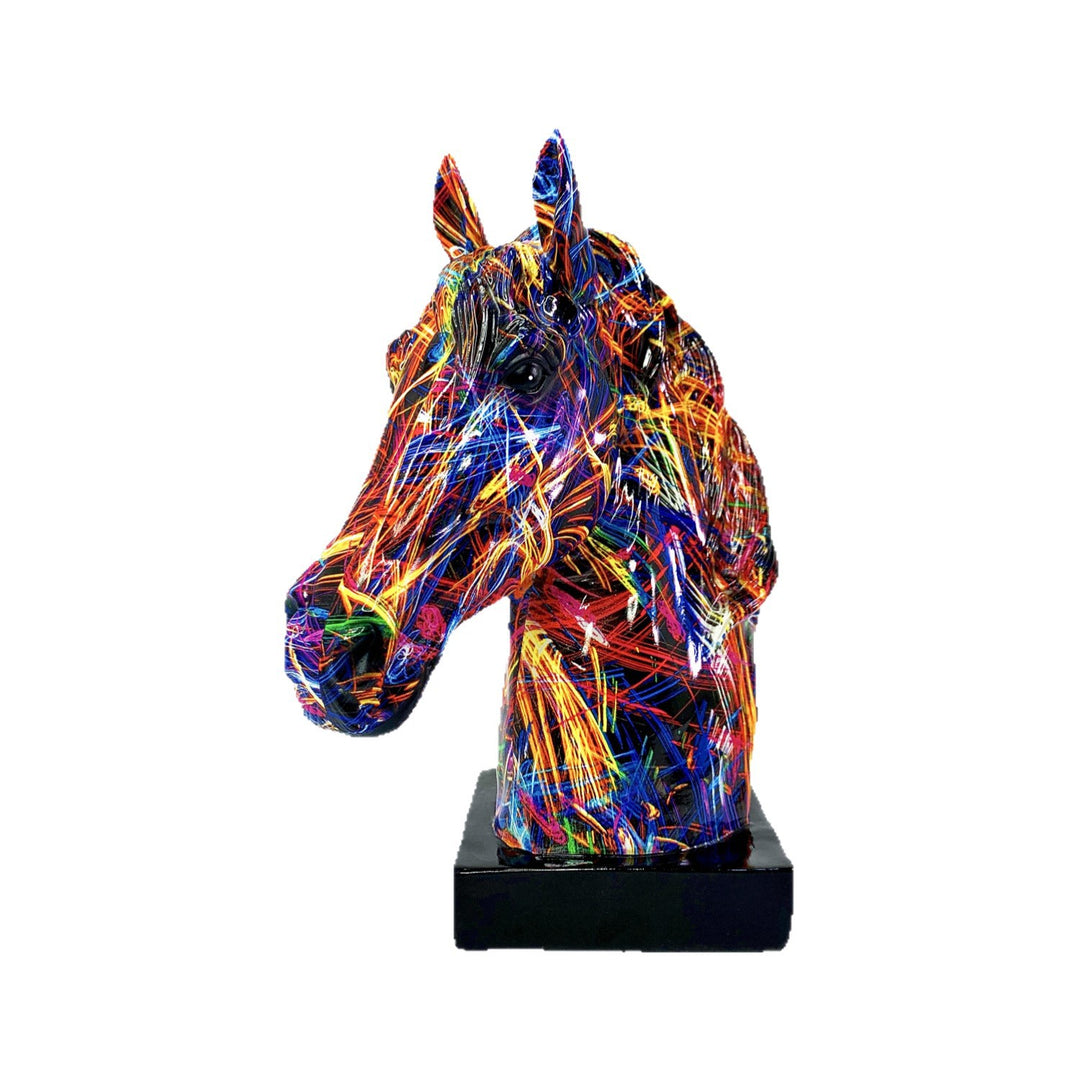 Artful horse sculpture made of high-quality resin Kalsten