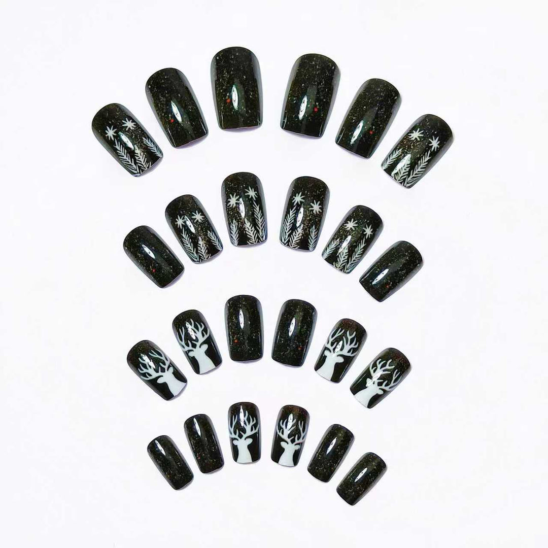 Artificial nails with festive winter motif Kalsten