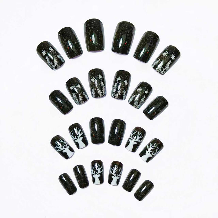 Artificial nails with festive winter motif Kalsten