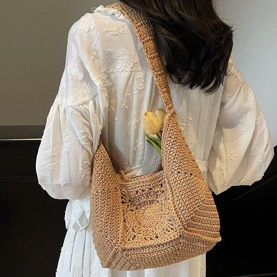 Macramé Shoulder Bag with Artistic Design Kalsten