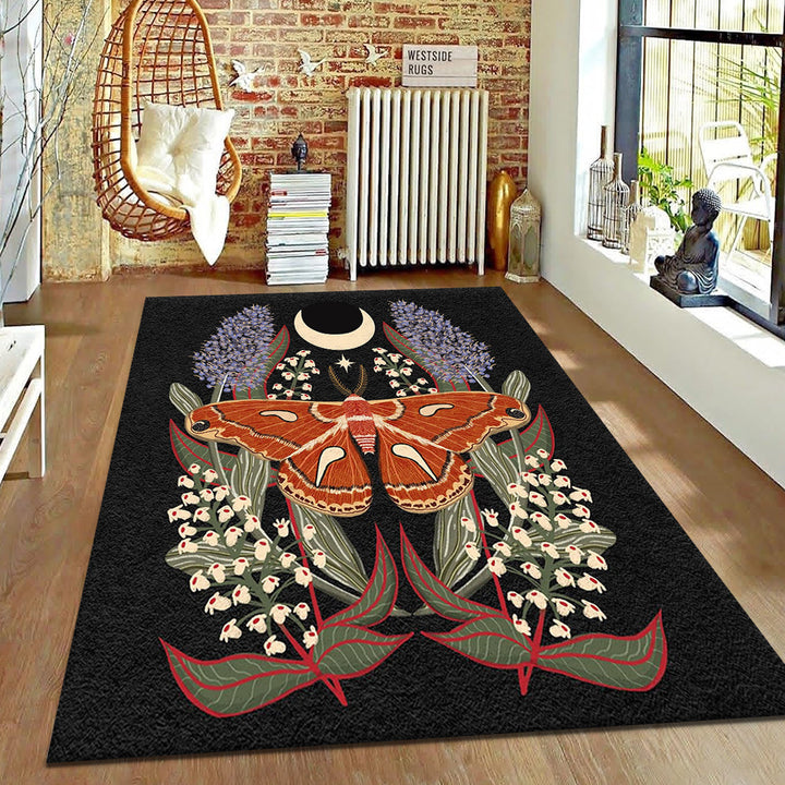 Botanical Inspired Area Rug for Elegant Interior Styling