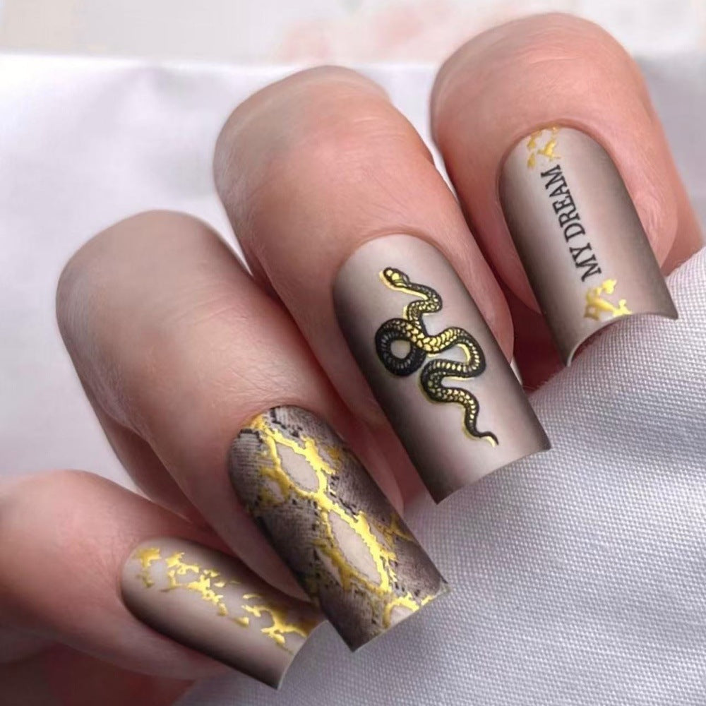 Creative Nail Art with Snake Design Kalsten