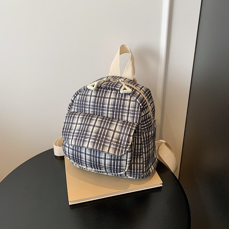 Compact Striped Mini Backpack