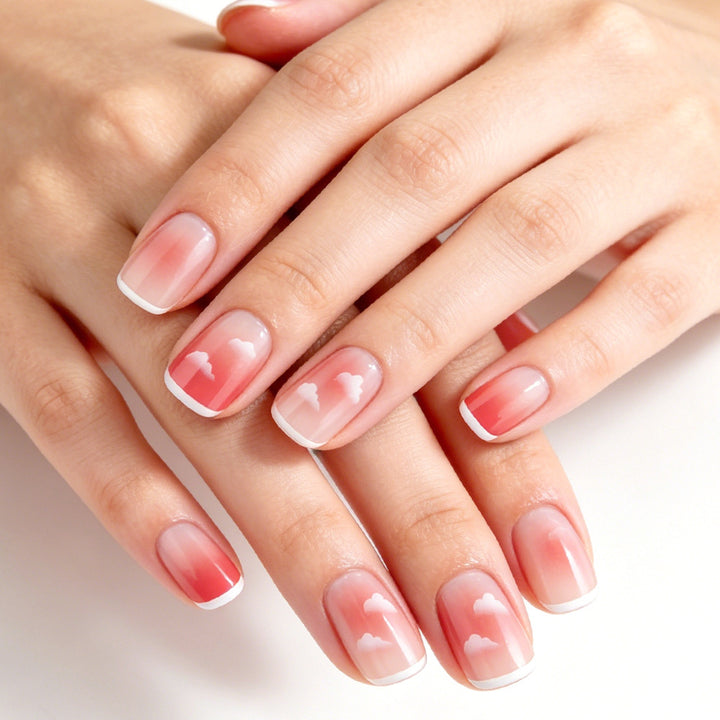 Ombre Cloud Design Press-On Nail Set Kalsten