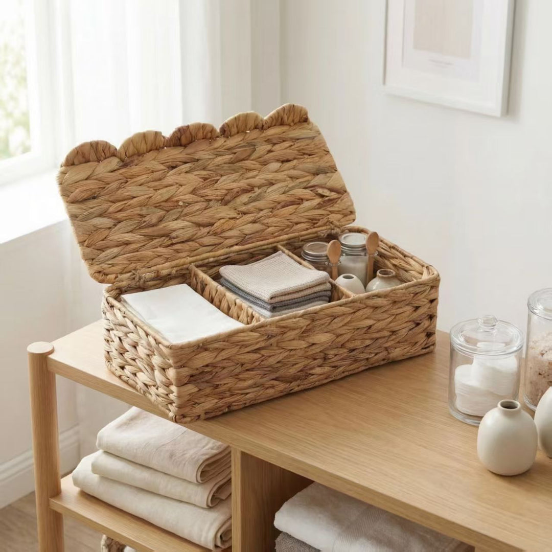 Storage basket with lid Kalsten