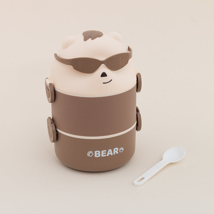 Cute Bear-Themed Portable Snack Container