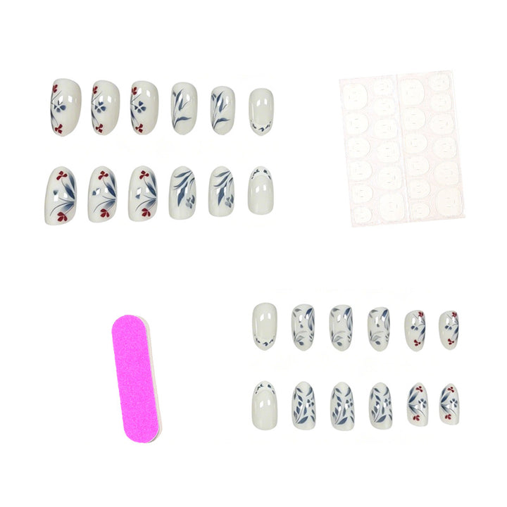 Artistic Floral Acrylic Nail Art Enhancements Kalsten