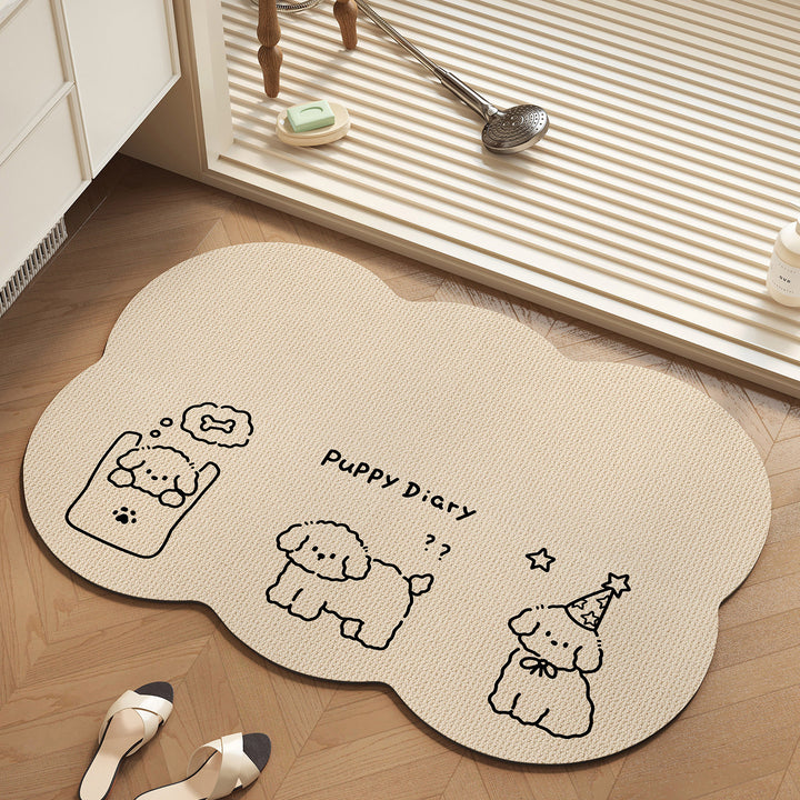 Decorative Cloud-Shaped Bath Mat